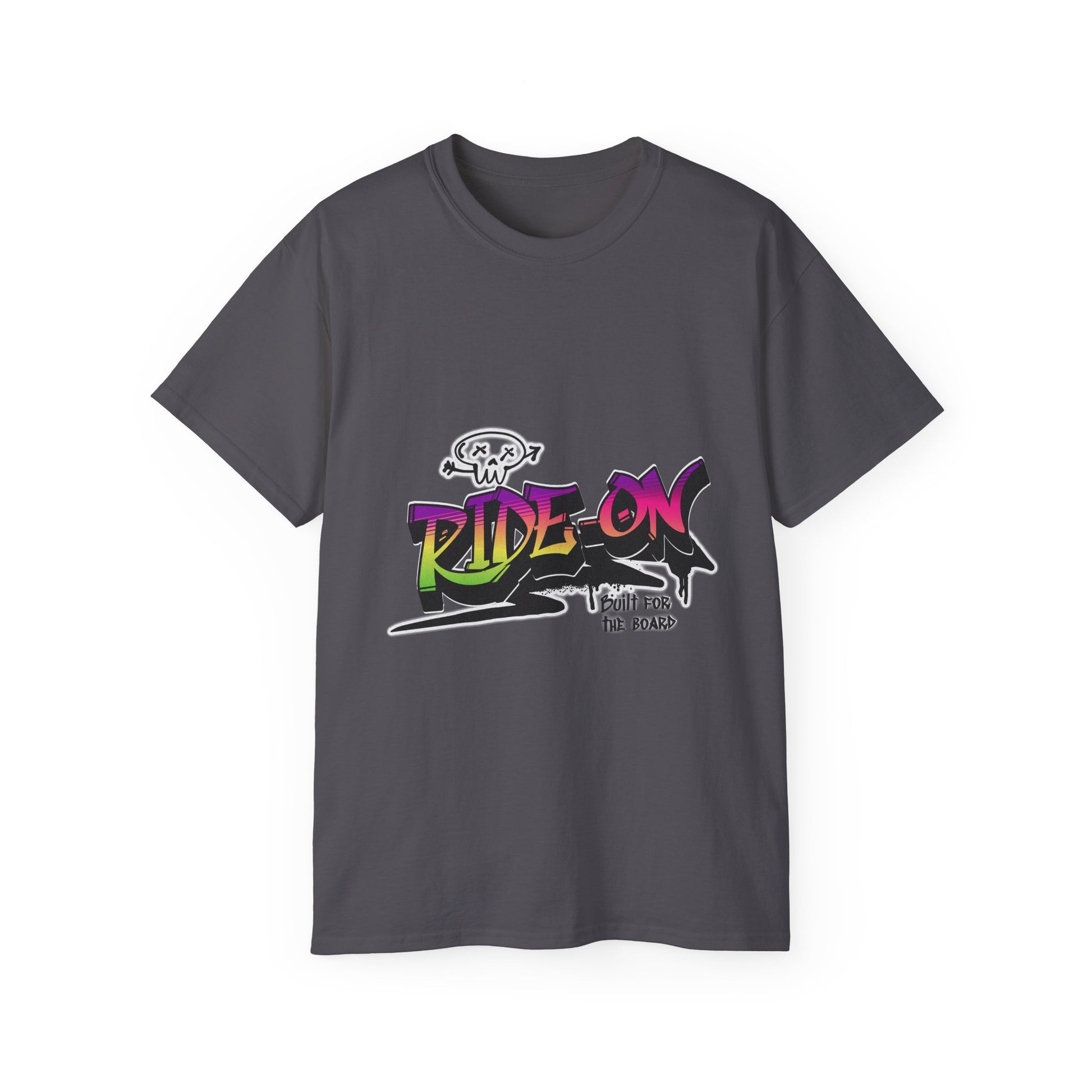 Ride-On - Unisex Cotton Tee (Front) - Damned Threads