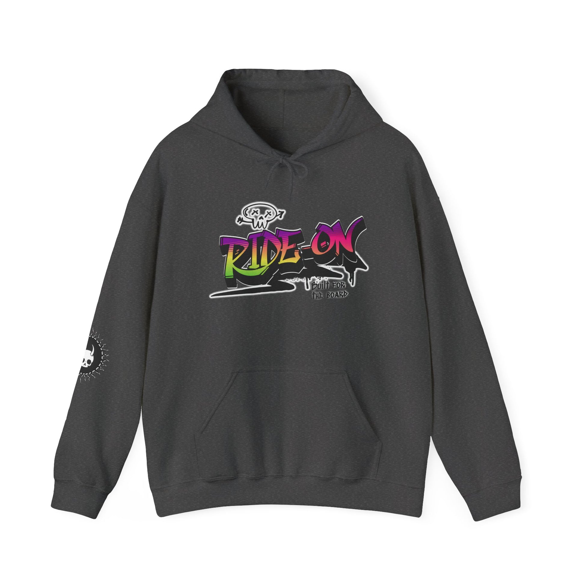 Ride-On - Unisex Heavy Blend™ Hooded Sweatshirt (Front) - Damned Threads