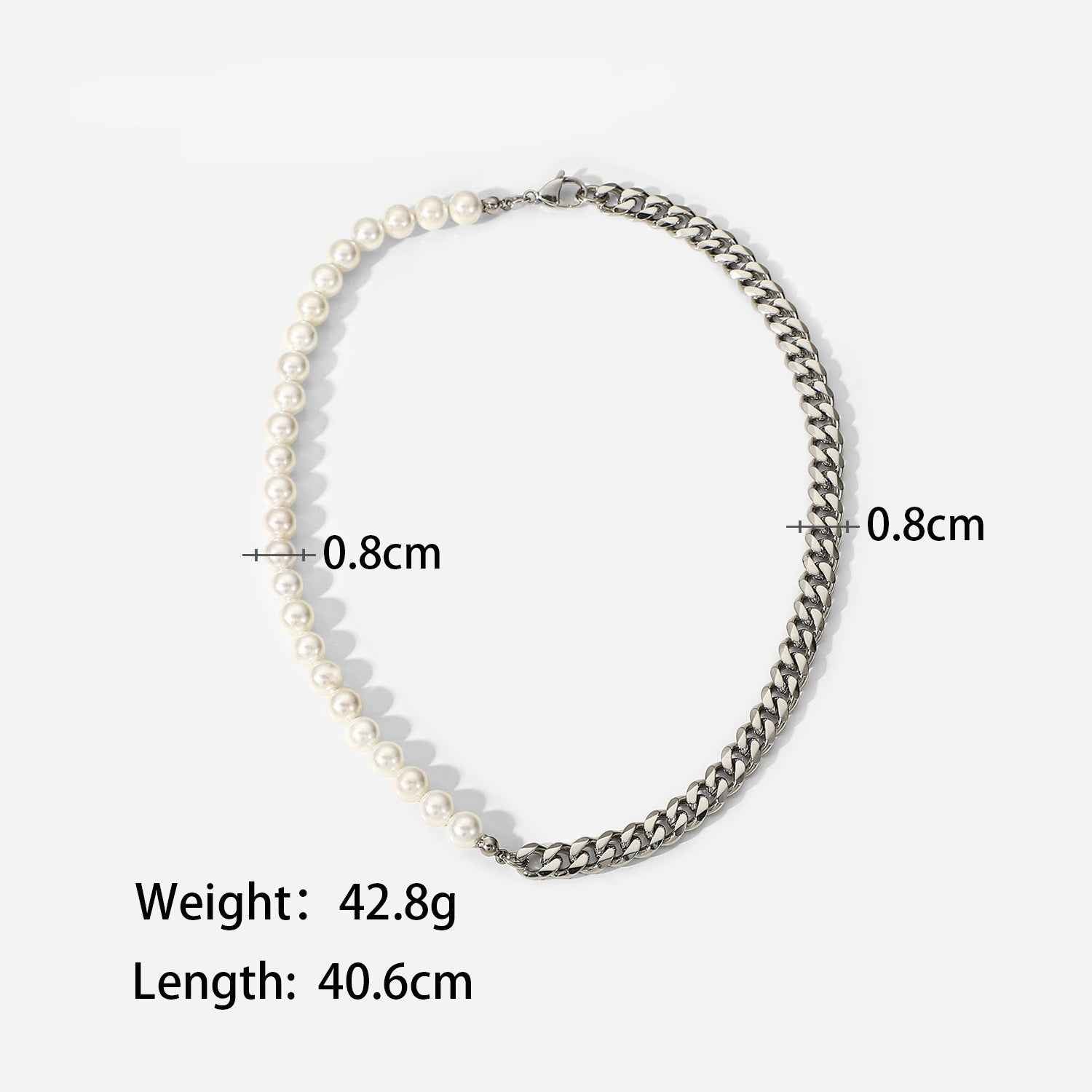 Pearl & Chain Split Necklace - Damned Threads