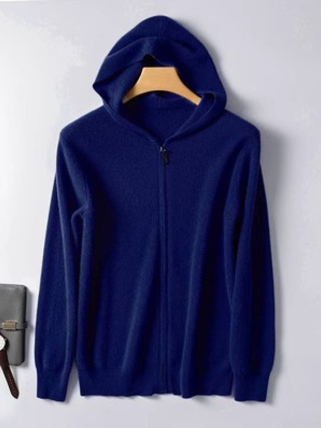 Men's Plus Size Zip Up Long Sleeve Hooded Cardigan - Damned Threads