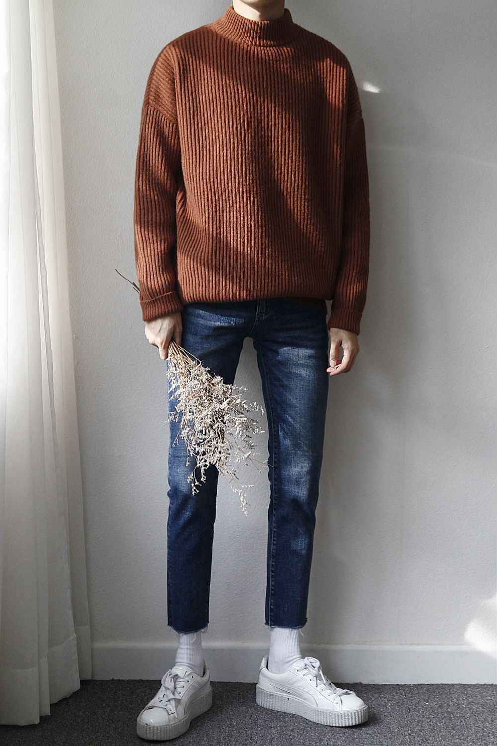 Men's Frayed Hem Skinny Jeans - Damned Threads