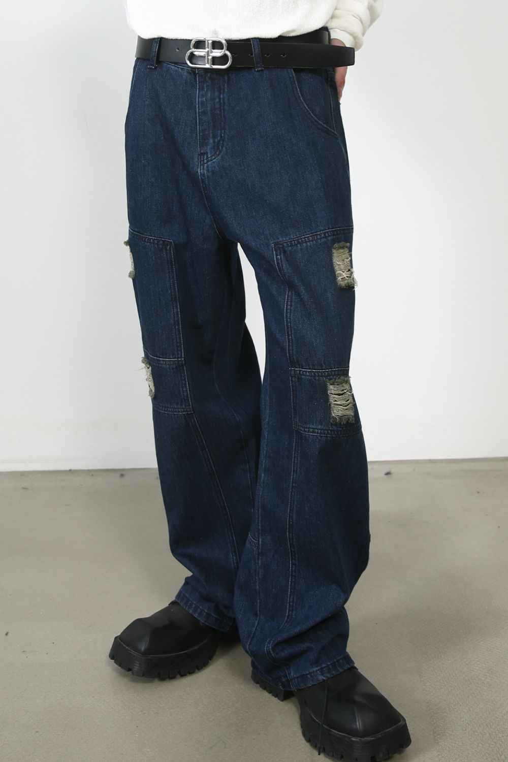 Men's Distressed Jeans with Pockets - Damned Threads