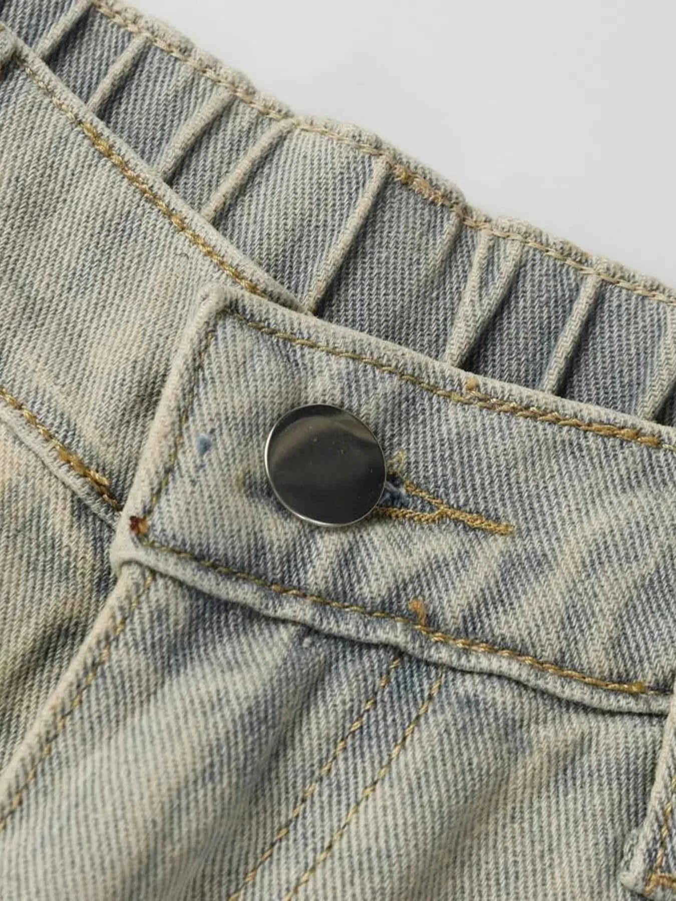 Men's High Waist Wide Leg Jeans