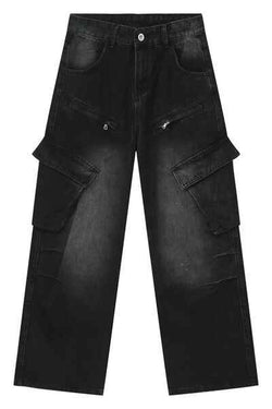 Baggy Jeans with Cargo Pockets - Damned Threads