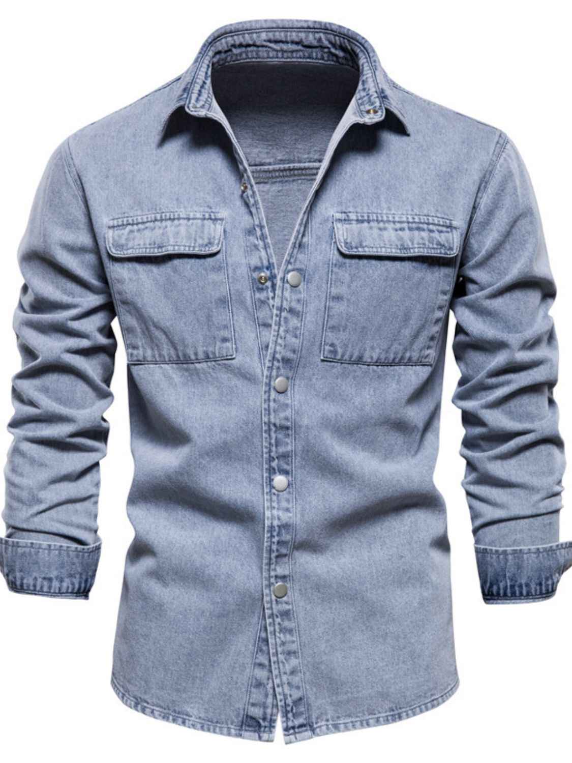 Men's Button Down Chest Pocket Denim Jacket - Damned Threads