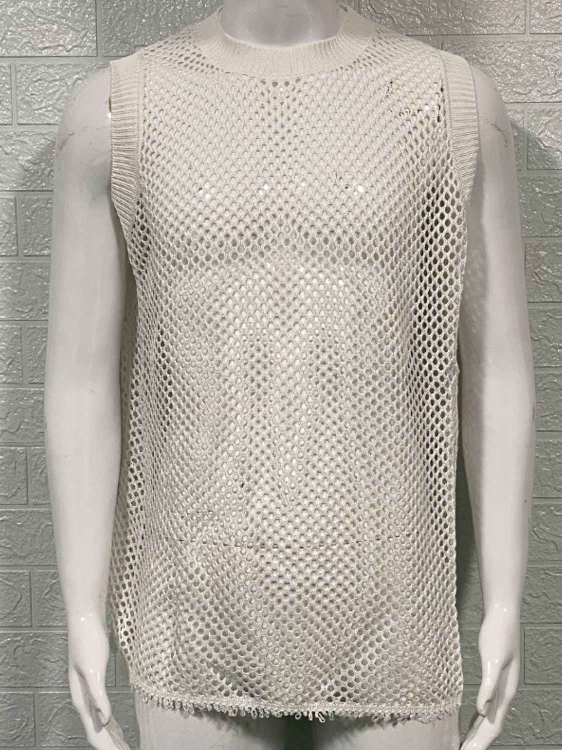 Men's Sleeveless Sheer Knit Top - Damned Threads