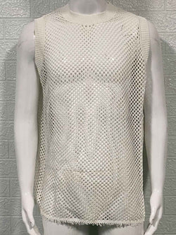 Men's Sleeveless Sheer Knit Top - Damned Threads