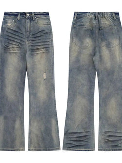 Men's Distressed Wide Leg Jeans