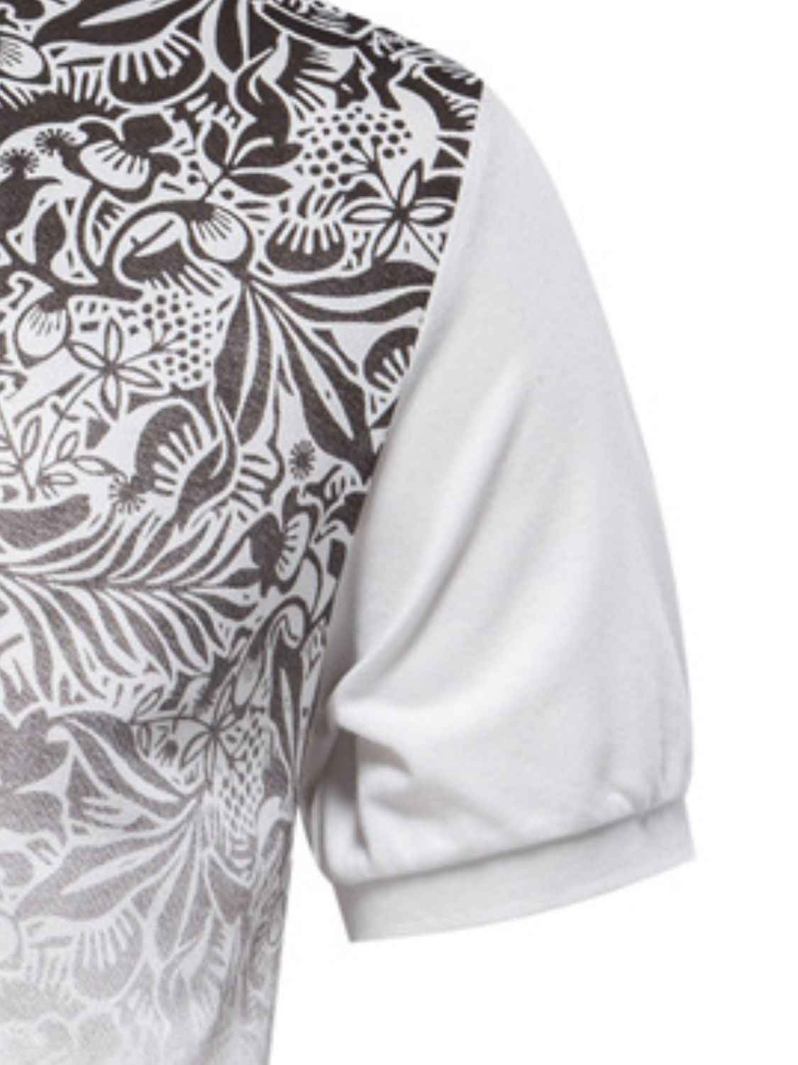 Men's Printed Collared Neck Short Sleeve Polo
