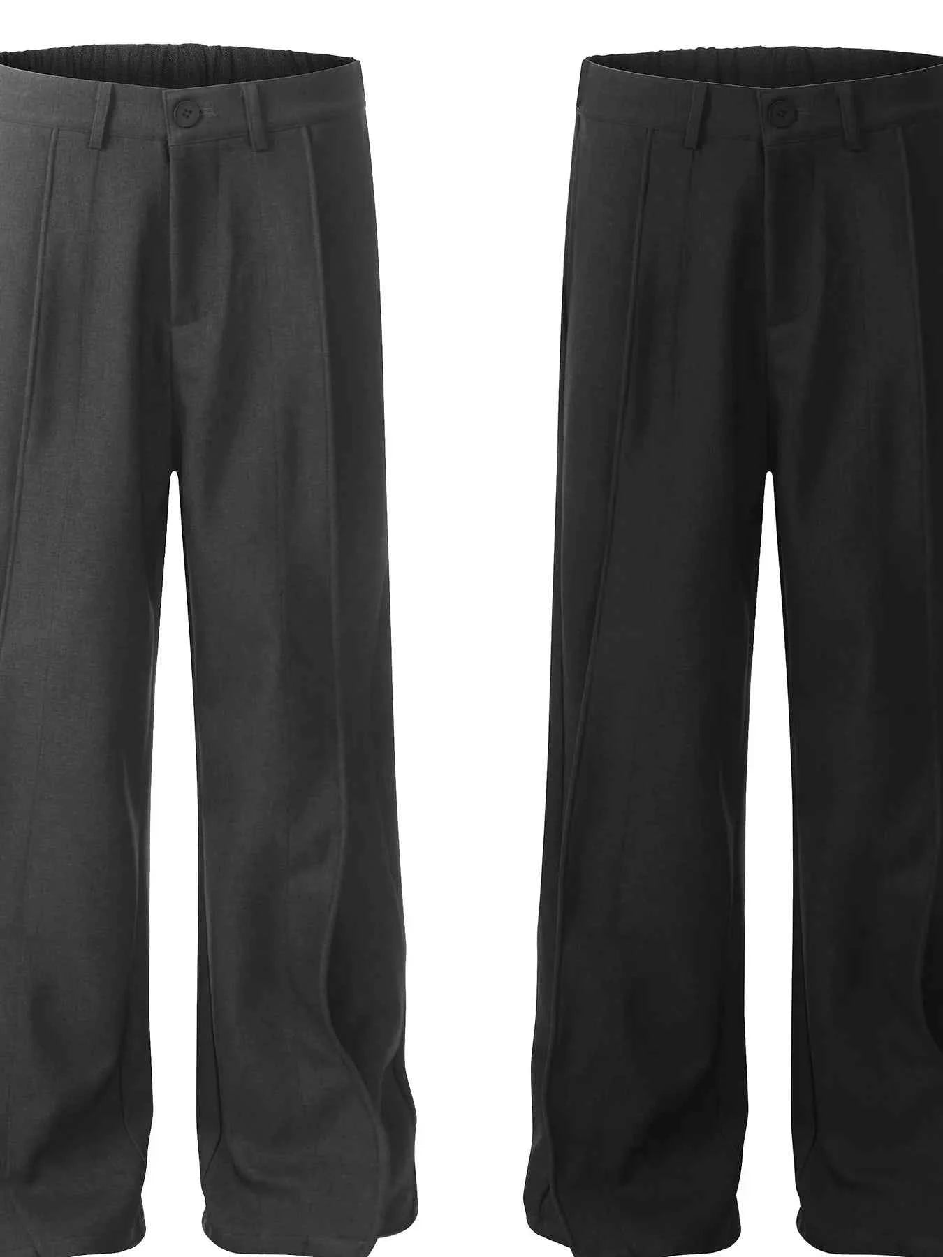 Men's Wide Leg Pants with Pleated Front