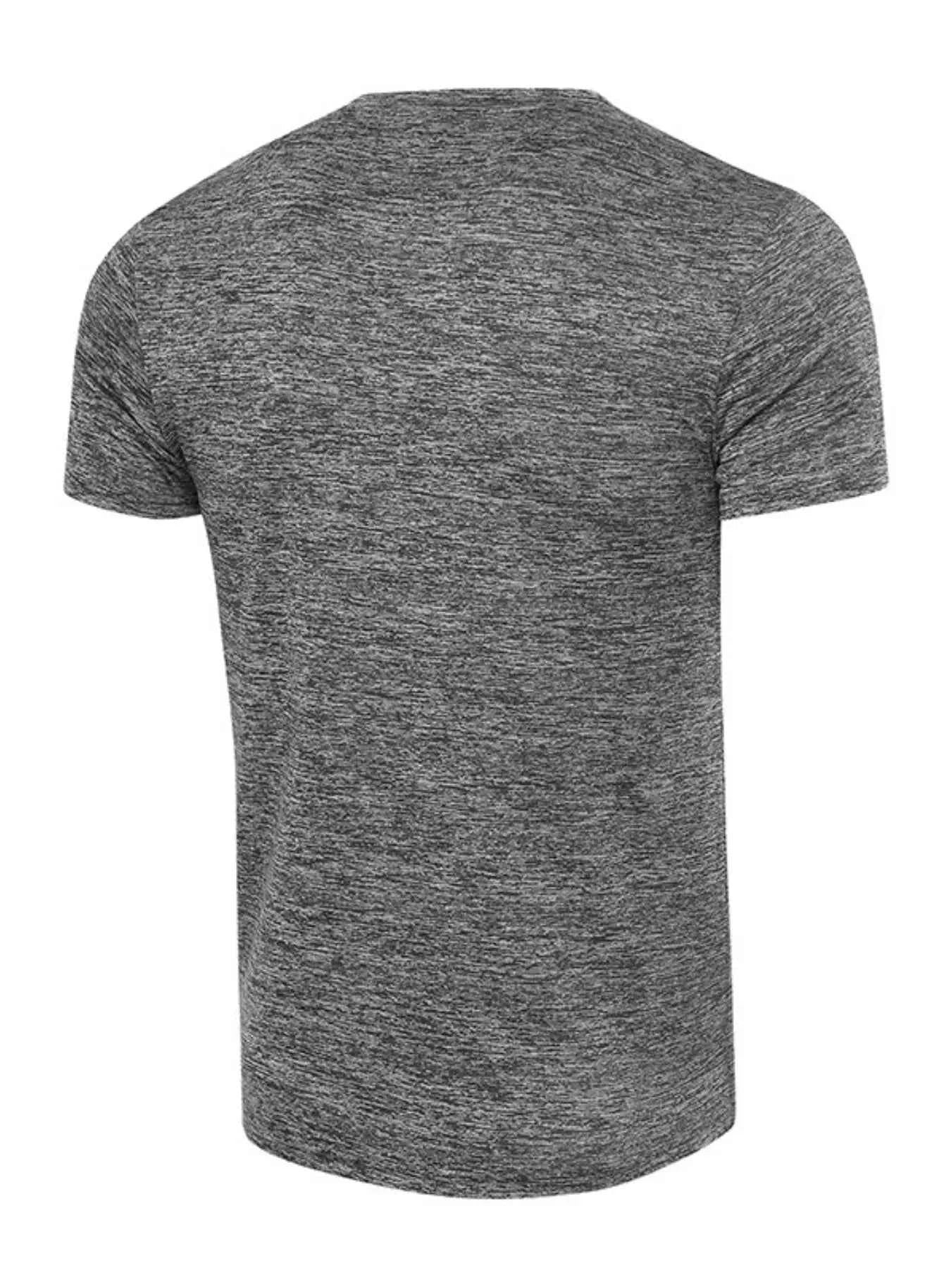 Men's Heathered Casual Round Neck T-Shirt