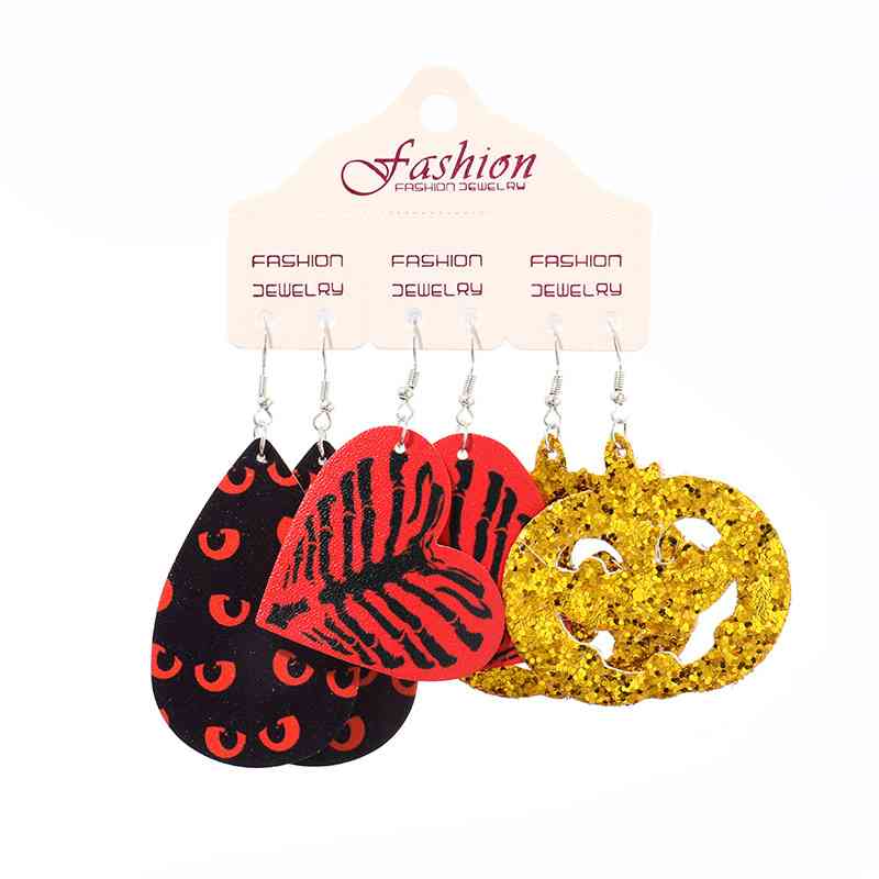 Teardrop Shape Halloween Theme Dangle Earrings - Damned Threads