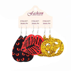 Teardrop Shape Halloween Theme Dangle Earrings - Damned Threads
