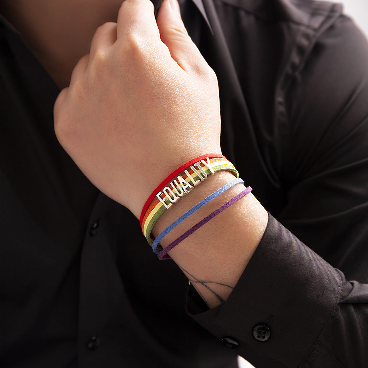LGBT Pride Rainbow Hand-Woven Bracelet - Damned Threads