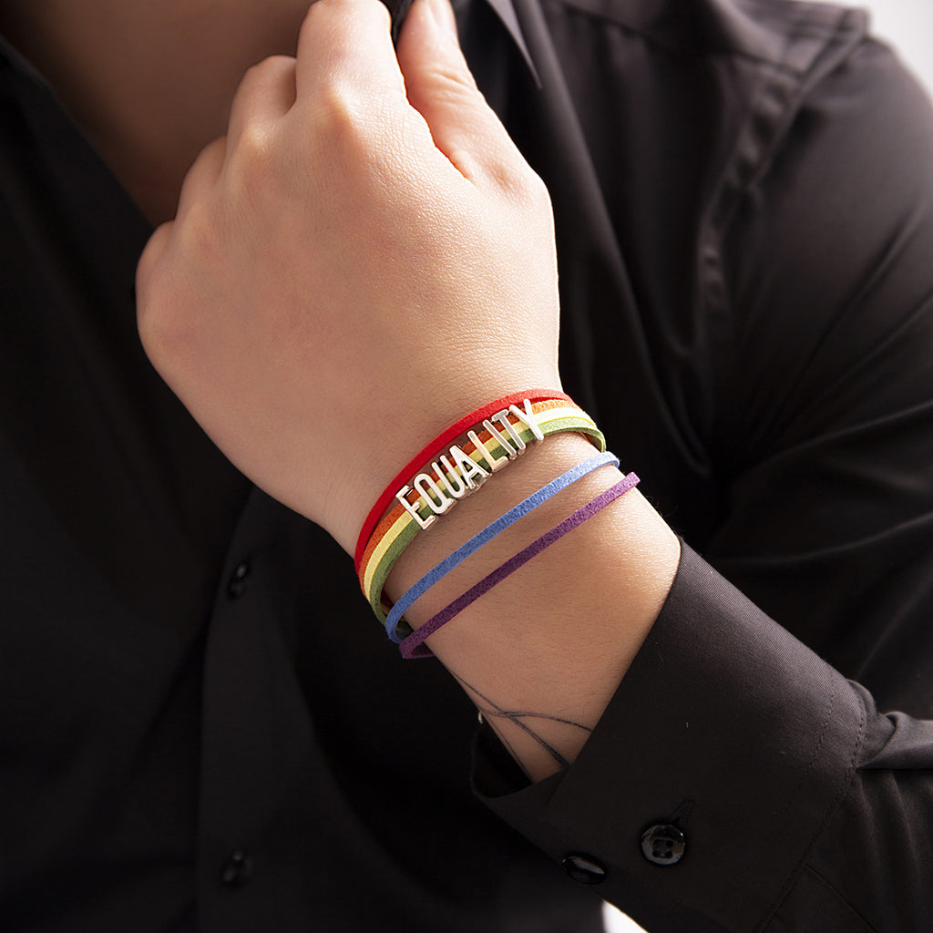 LGBT Pride Rainbow Hand-Woven Bracelet - Damned Threads
