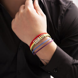 LGBT Pride Rainbow Hand-Woven Bracelet - Damned Threads