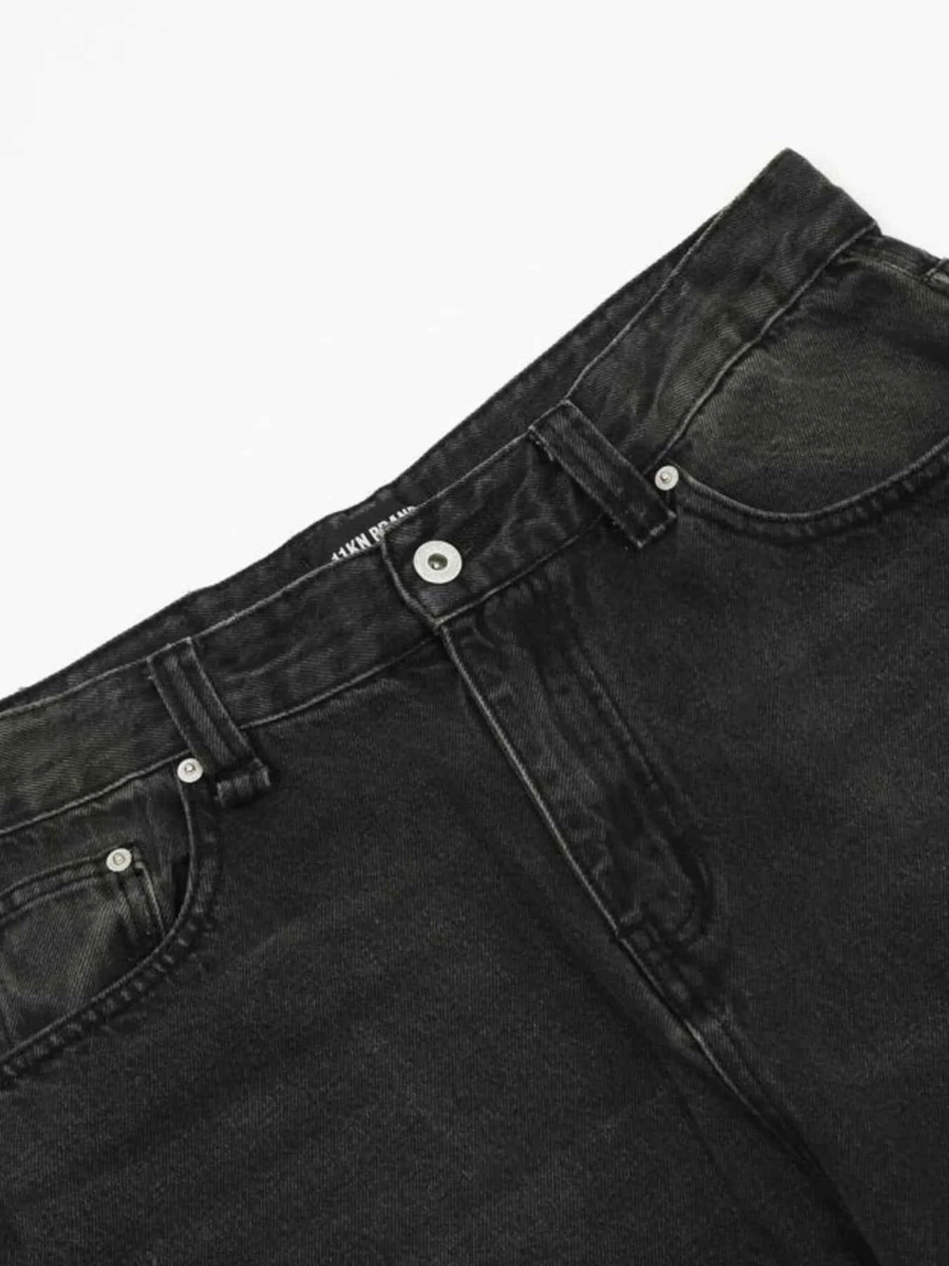 Men's Washed Wide-Leg Baggy Jeans