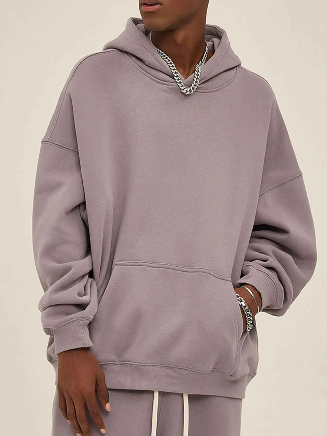 Men's Oversized Pocketed Long Sleeve Hoodie
