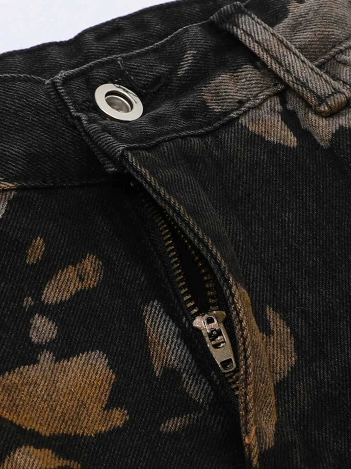 Men's Plus Size Wide Leg Camouflage Cargo Pants