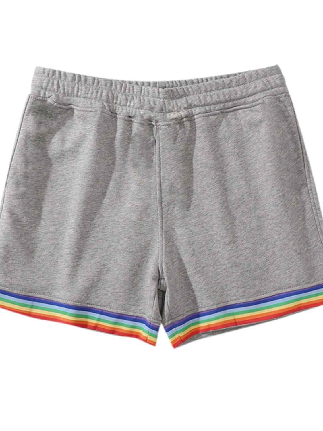 Men's Rainbow Stripe Elastic Waist Shorts - Damned Threads