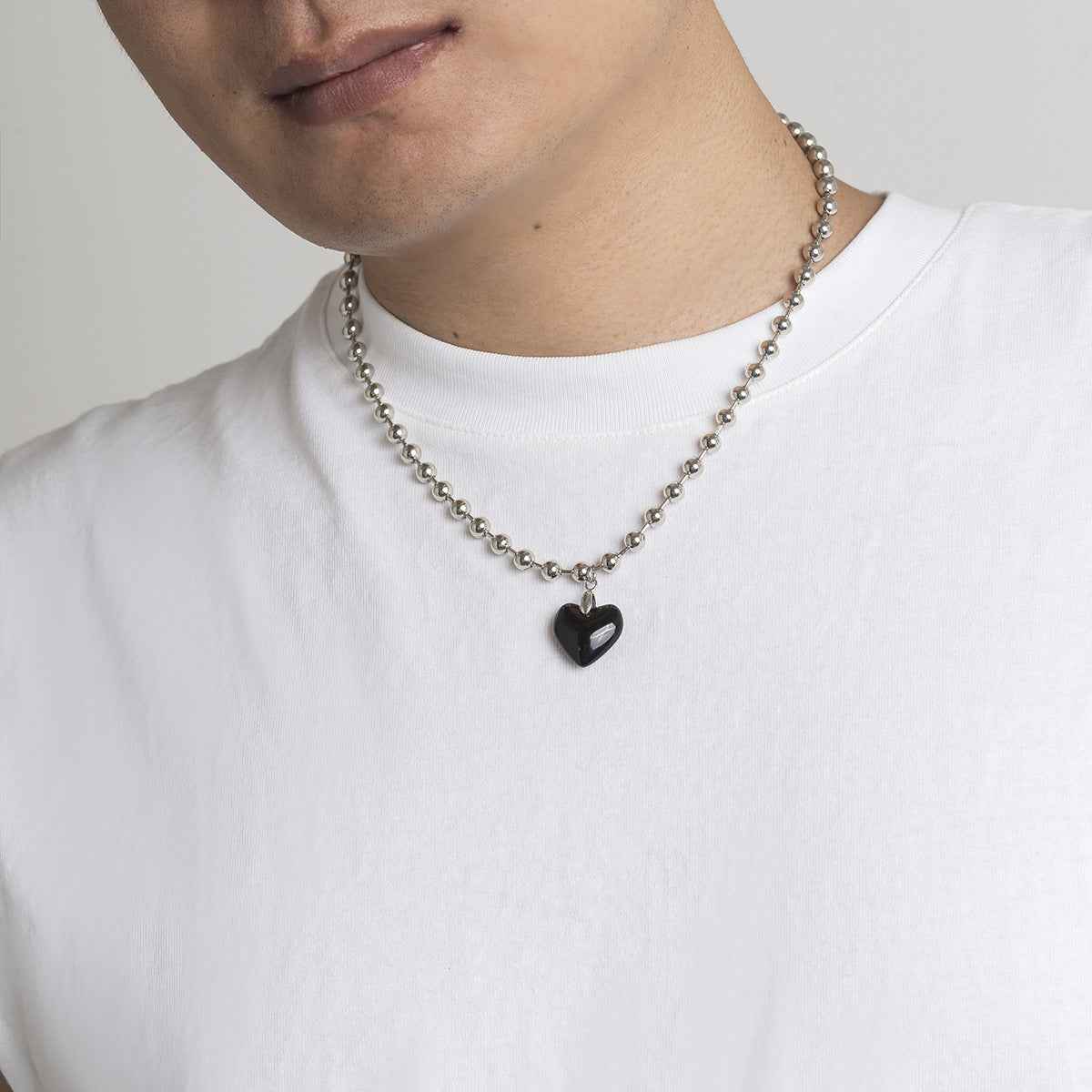 Black Heart Pendant Necklace - Damned Threads