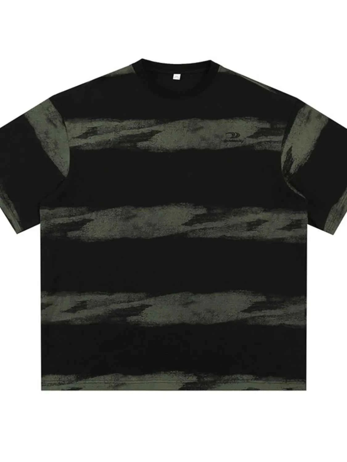 Men's Plus Size Basic style Round Neck Striped T-Shirt