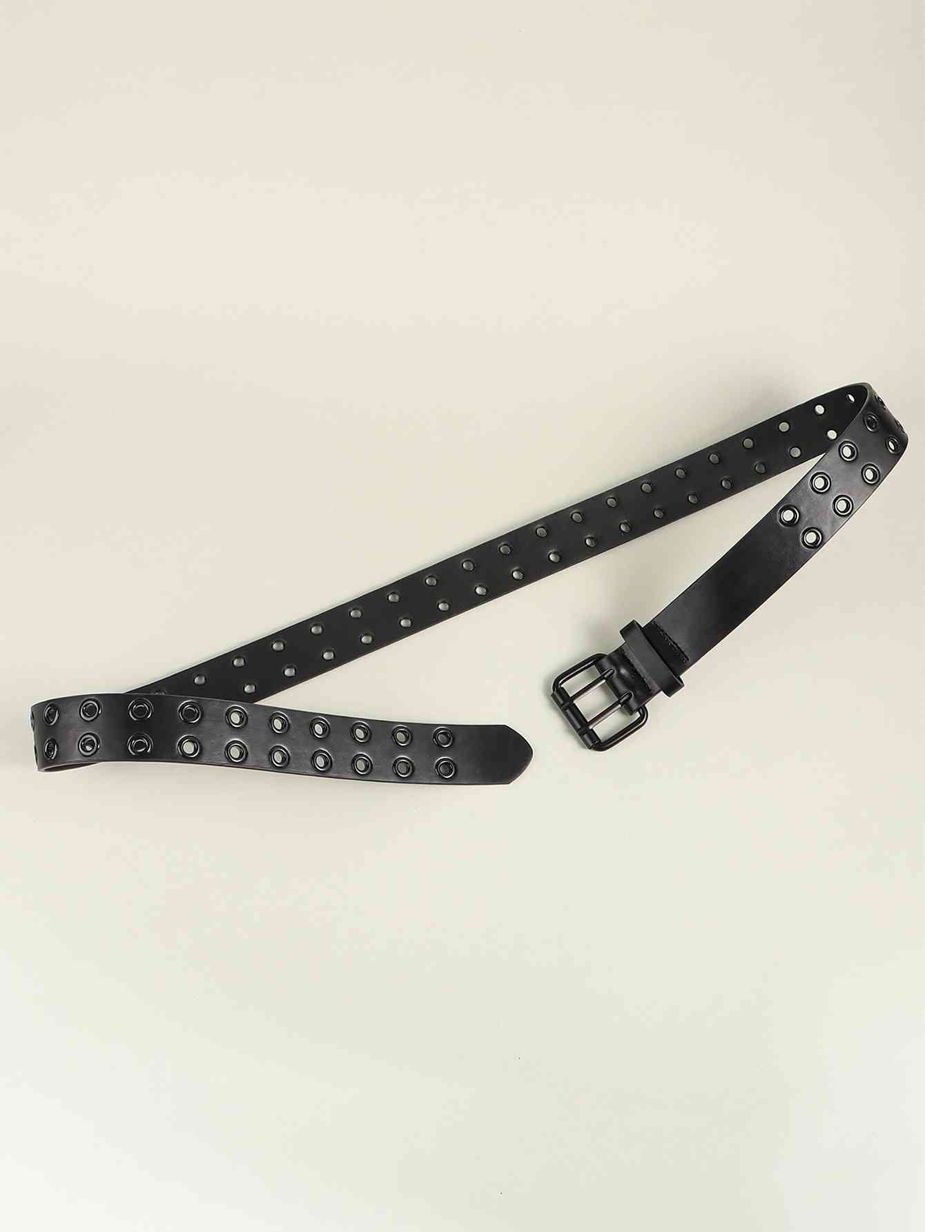 Grommet PU Leather Belt - Damned Threads
