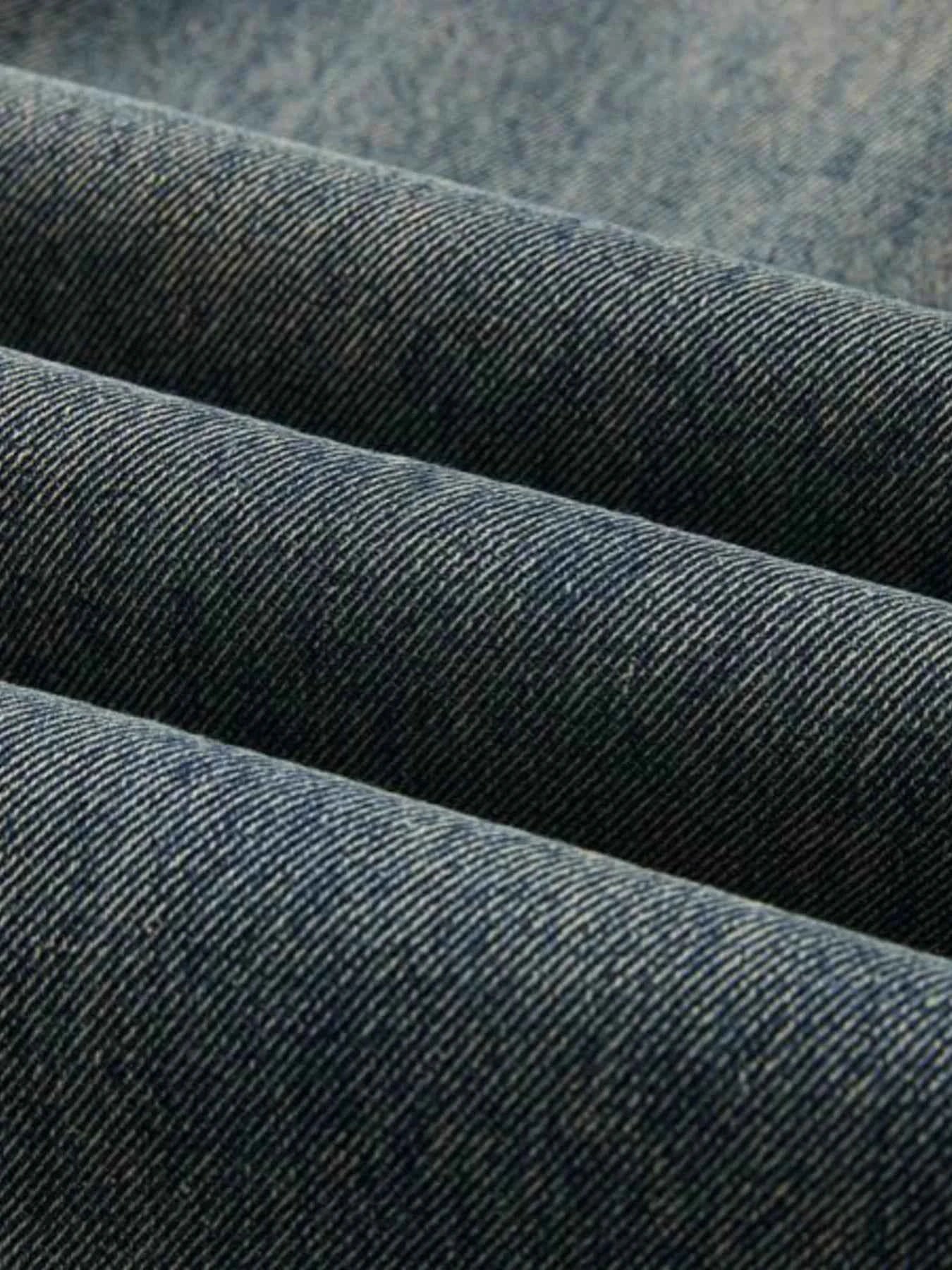 Men's Full Size Washed Cargo Wide Leg Jeans Plus Size