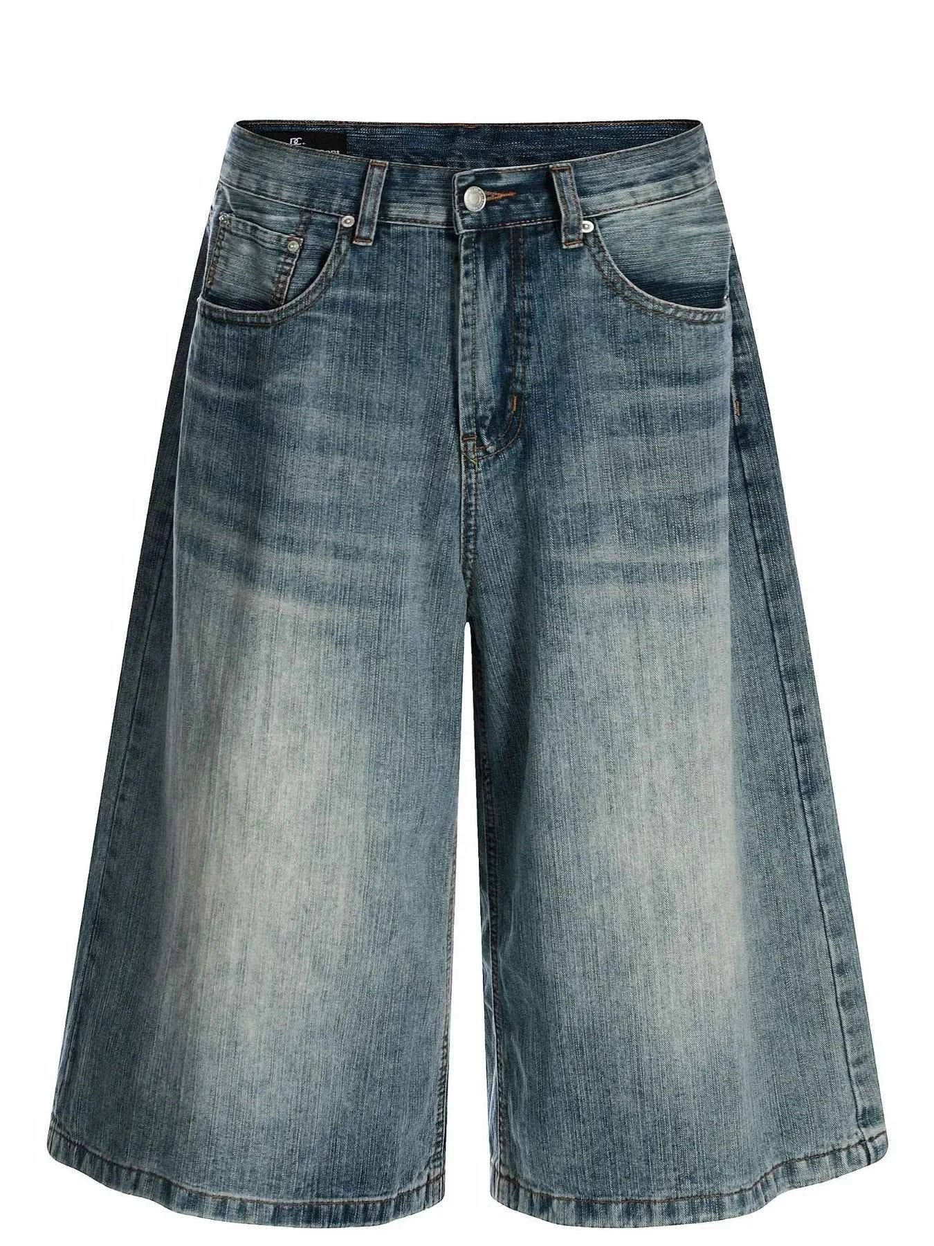 Men's Wide-Leg Denim Shorts