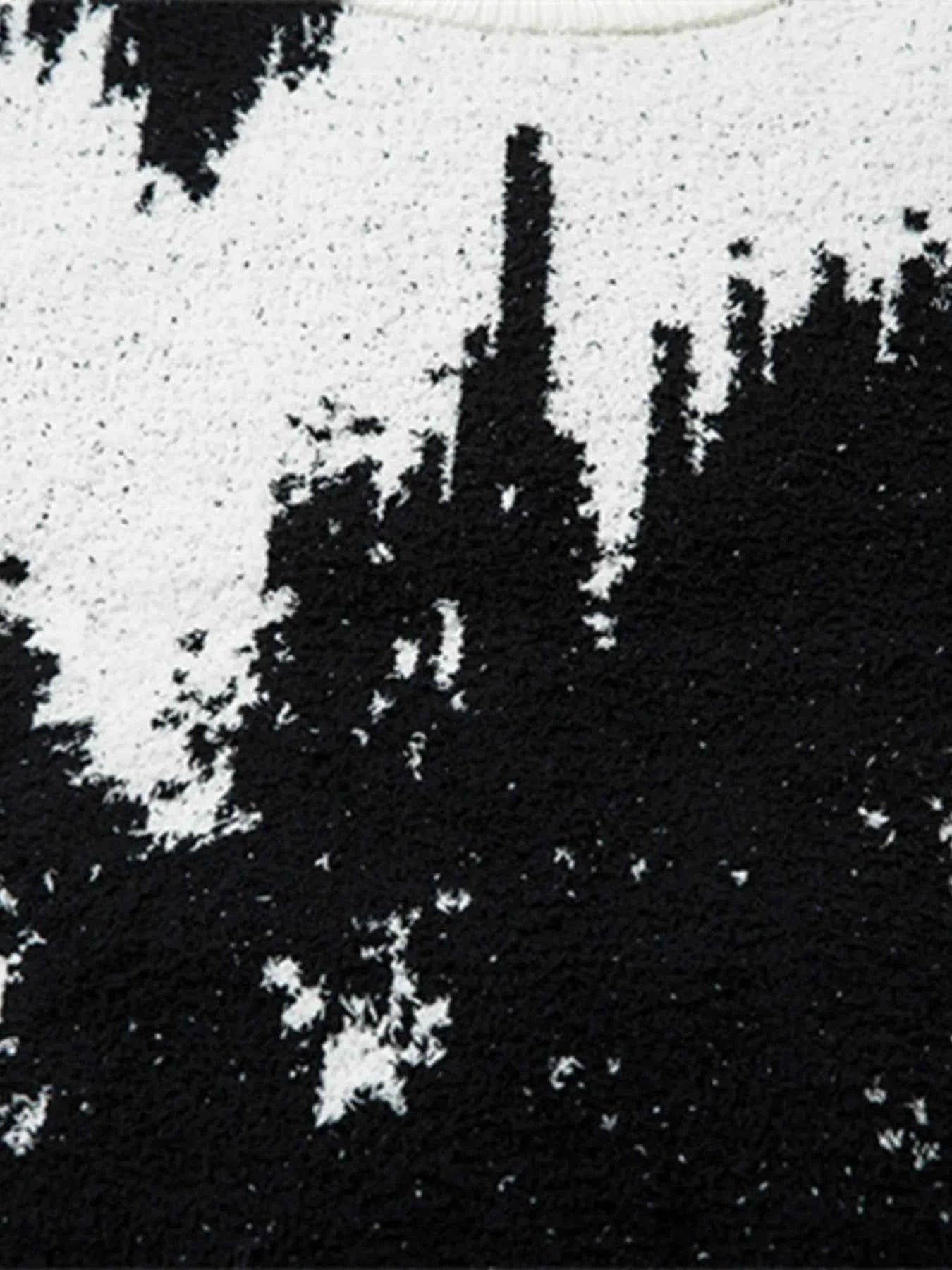 Men's Contrast Round Neck Long Sleeve Sweater