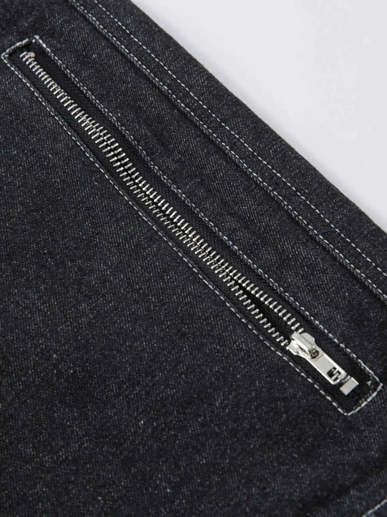 Men's Wide Leg Jeans with Contrast Panels