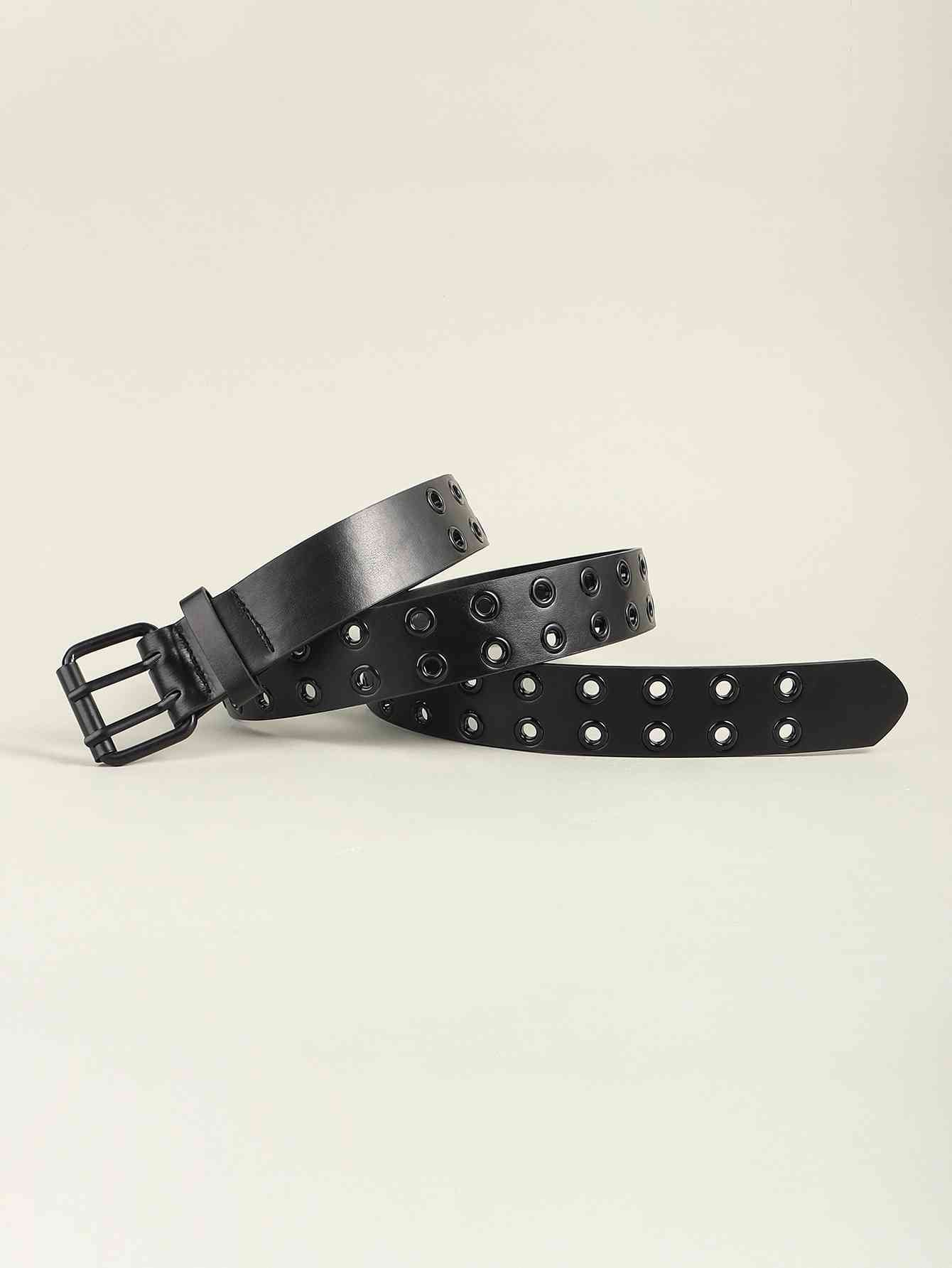 Grommet PU Leather Belt - Damned Threads