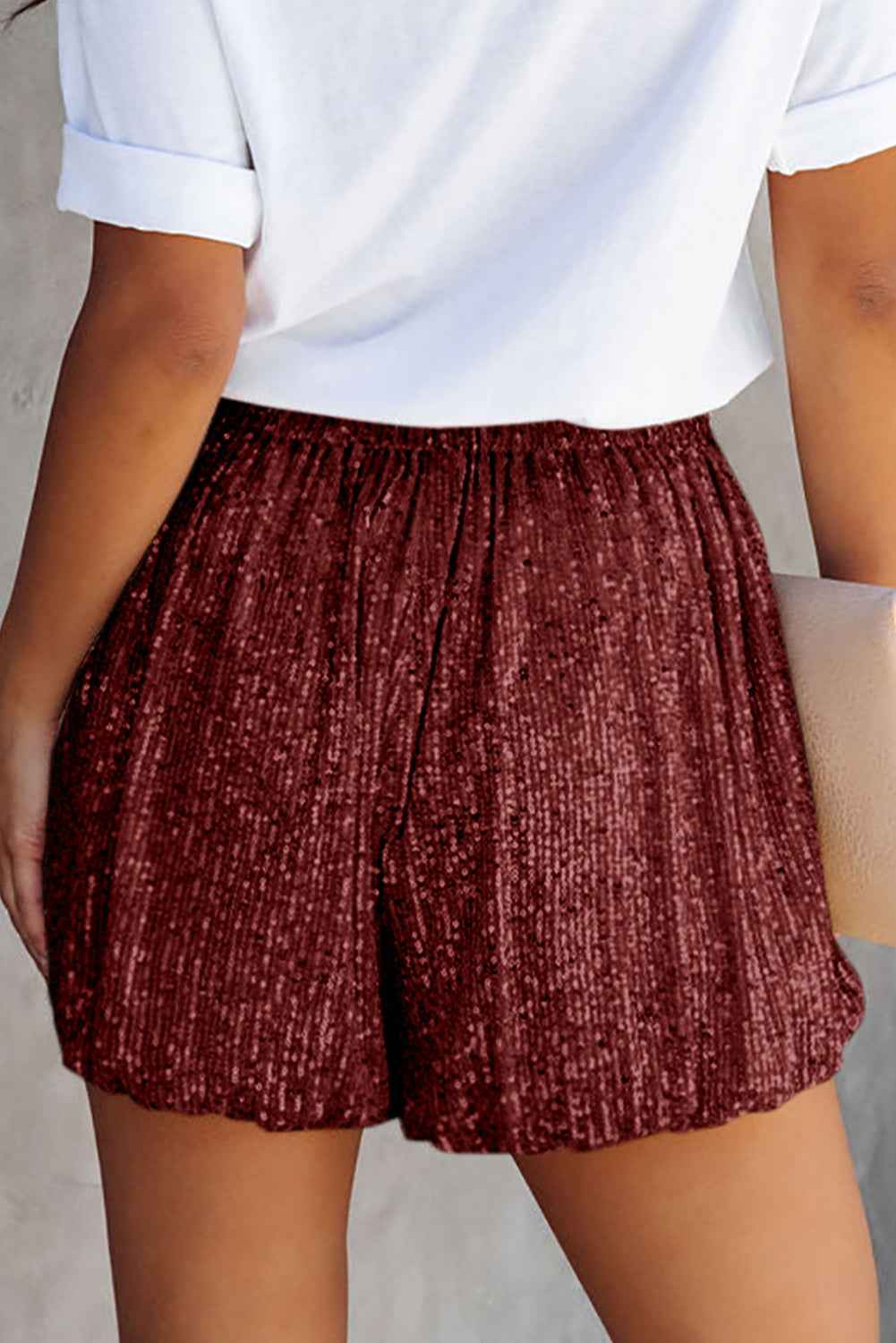 Sequin Elastic Waist Shorts - Damned Threads