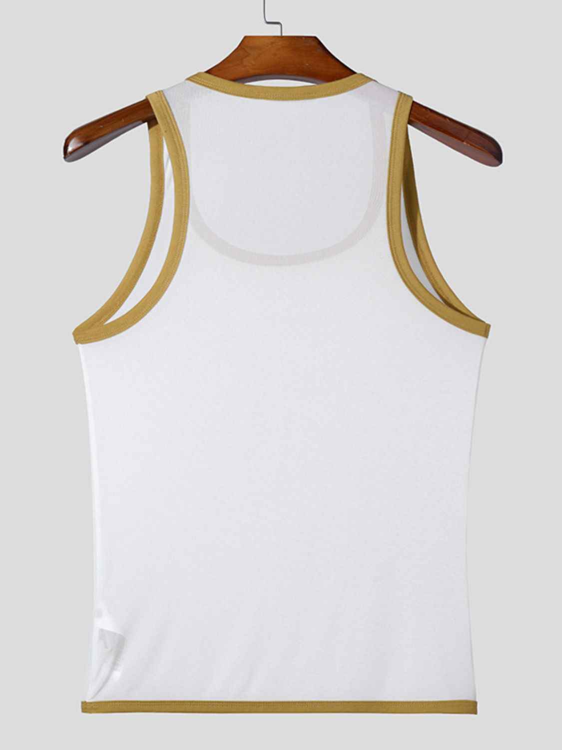 Men's Contrast Trim Sheer Tank - Damned Threads