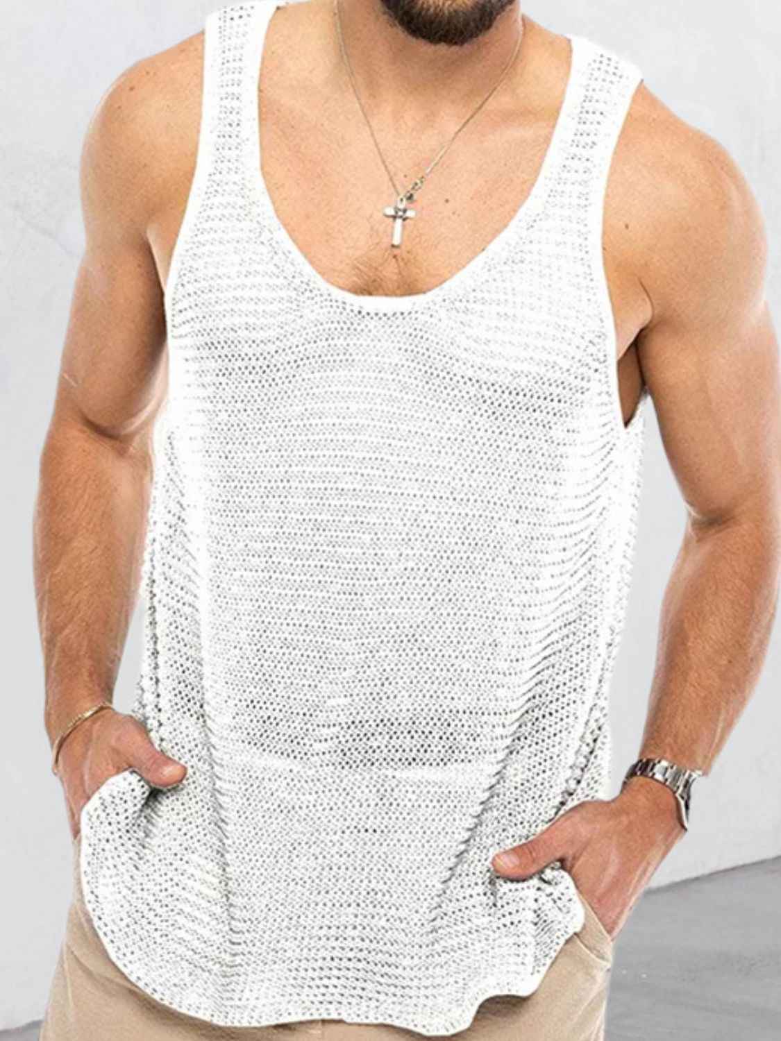 Men's Solid Mesh Tank - Damned Threads