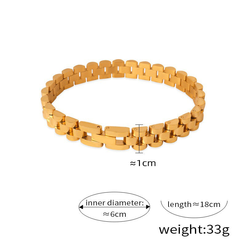 18K Gold-Plated Luxury Thick Chain Bracelet - Damned Threads