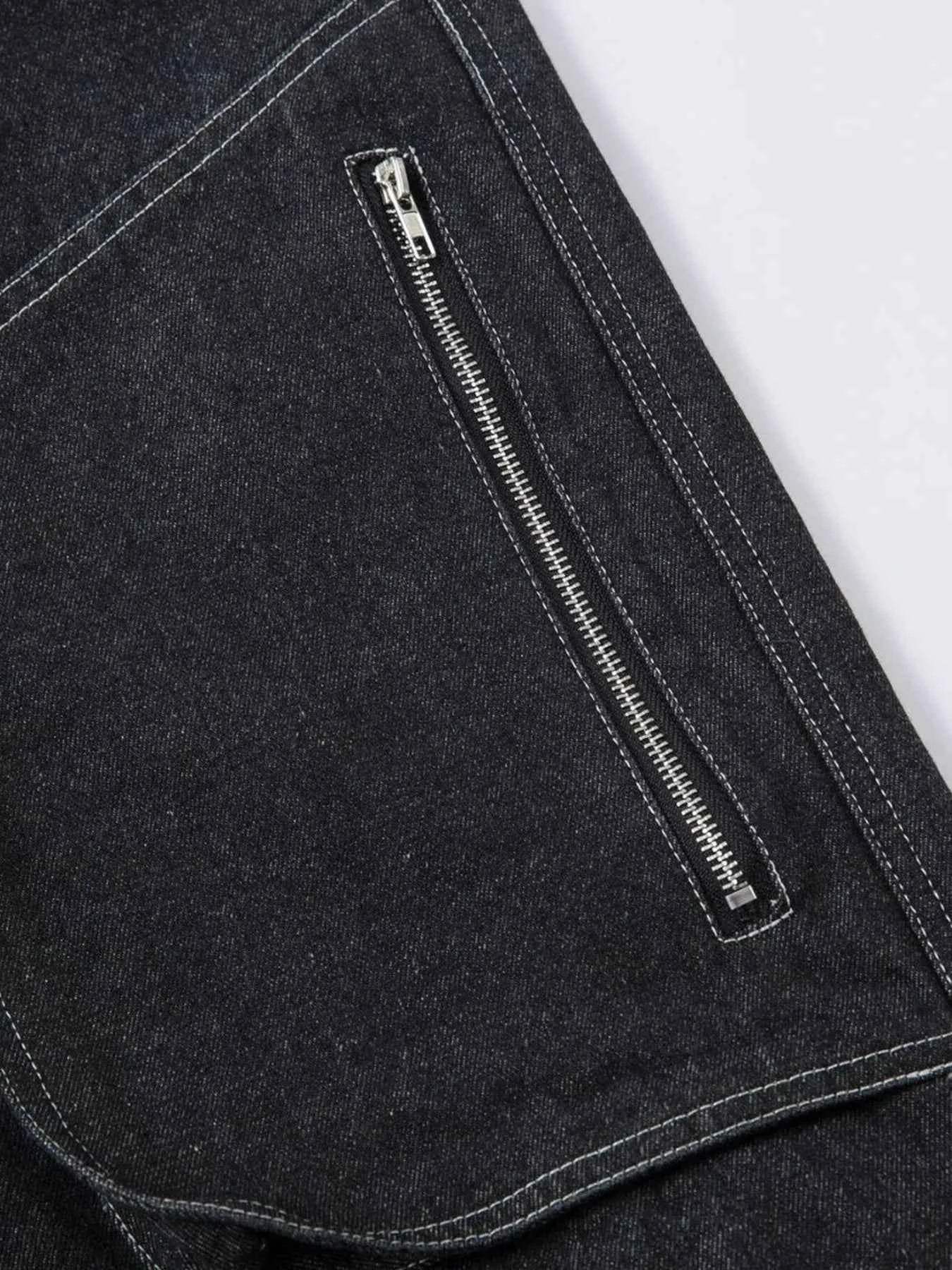 Men's Wide Leg Jeans with Contrast Panels