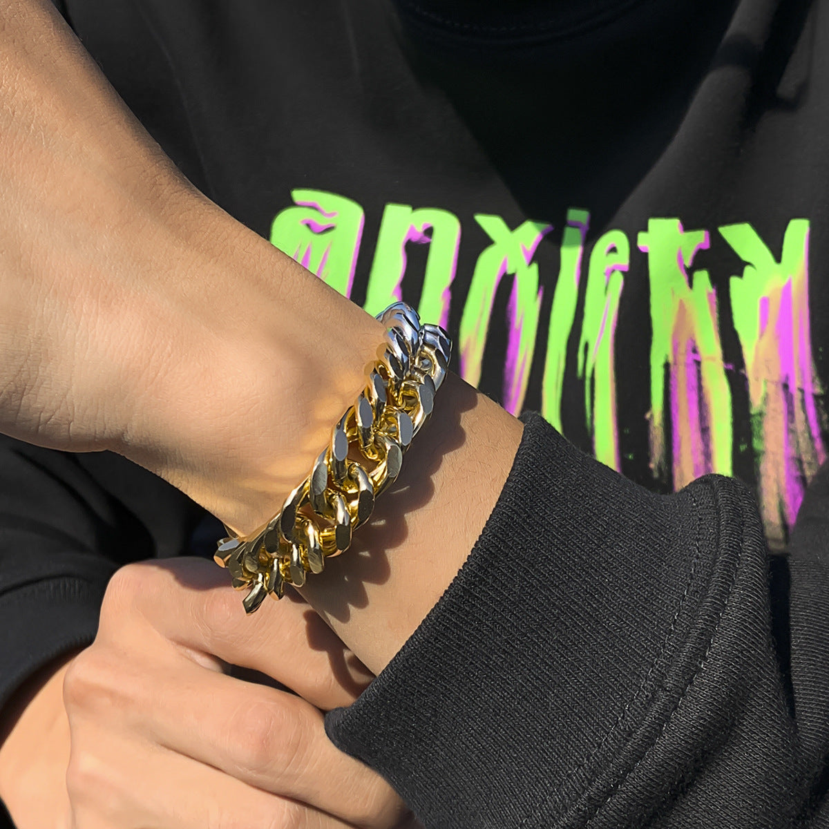 Silver & Gold Split Style Bracelet - Damned Threads