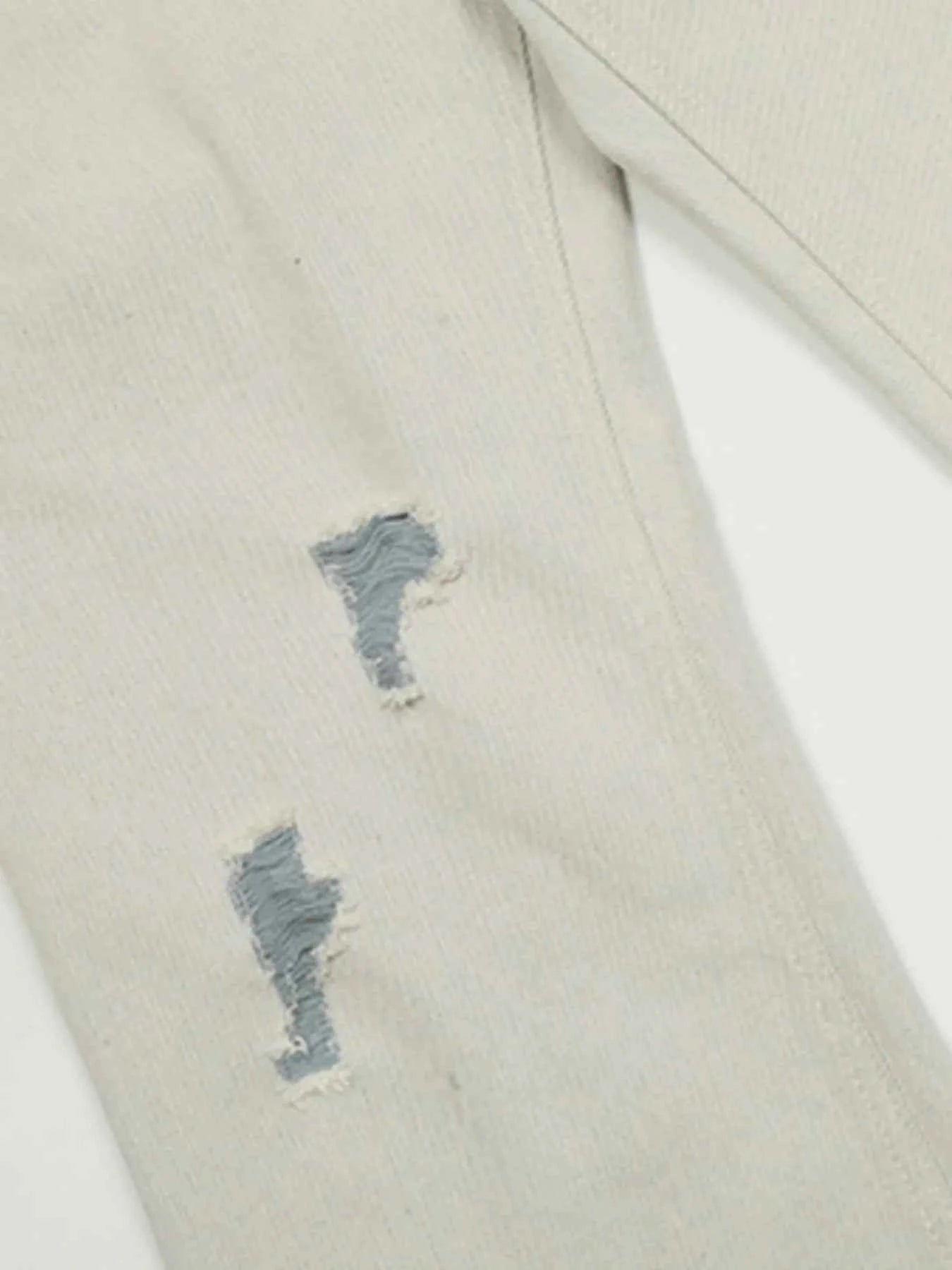 Men's Distressed Wash Straight Leg Jeans