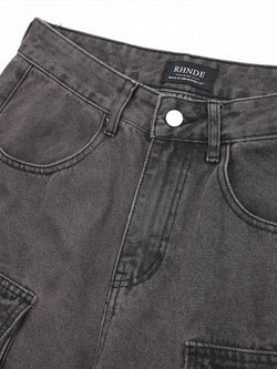 Men's Multi-Pocket Cargo Straight Jeans