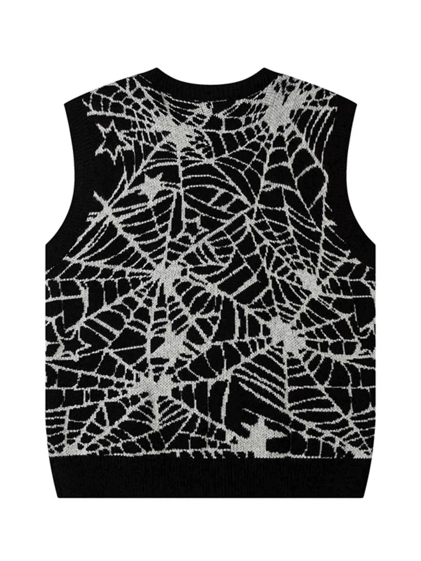 Men's Spider Web V-Neck Sweater Vest