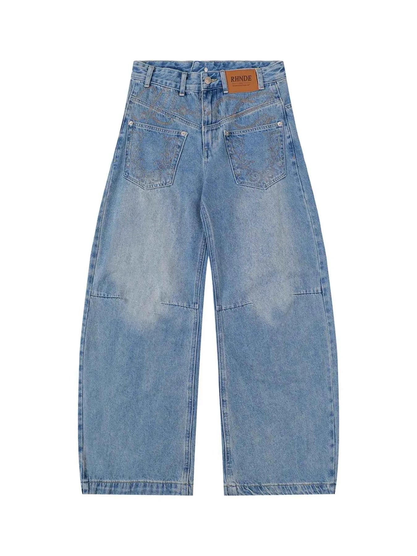 Basic style Oversized Wide leg Jeans