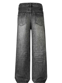 Men's Distressed Wide Leg Jeans