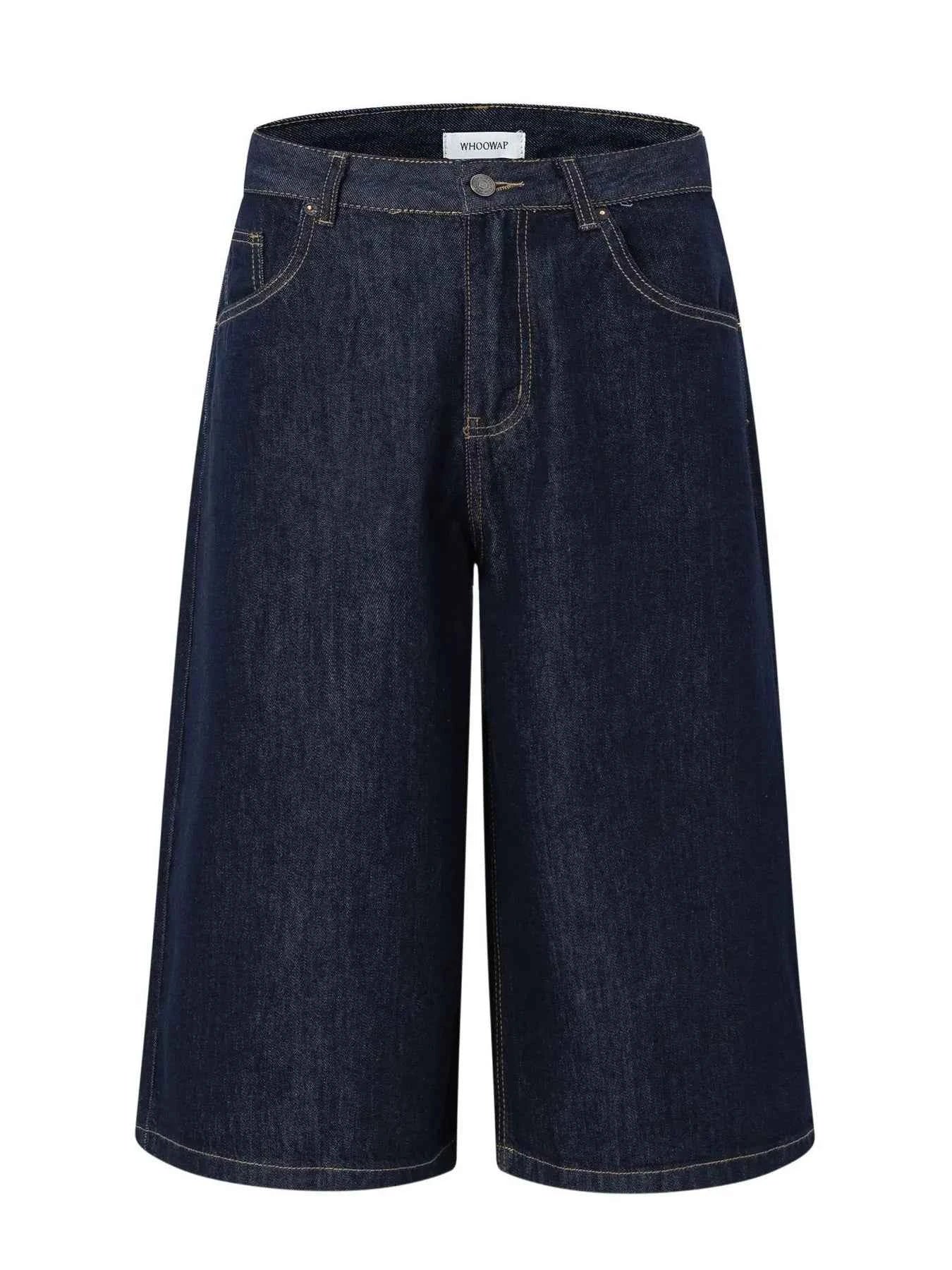 Men's Wide-Leg Denim Shorts