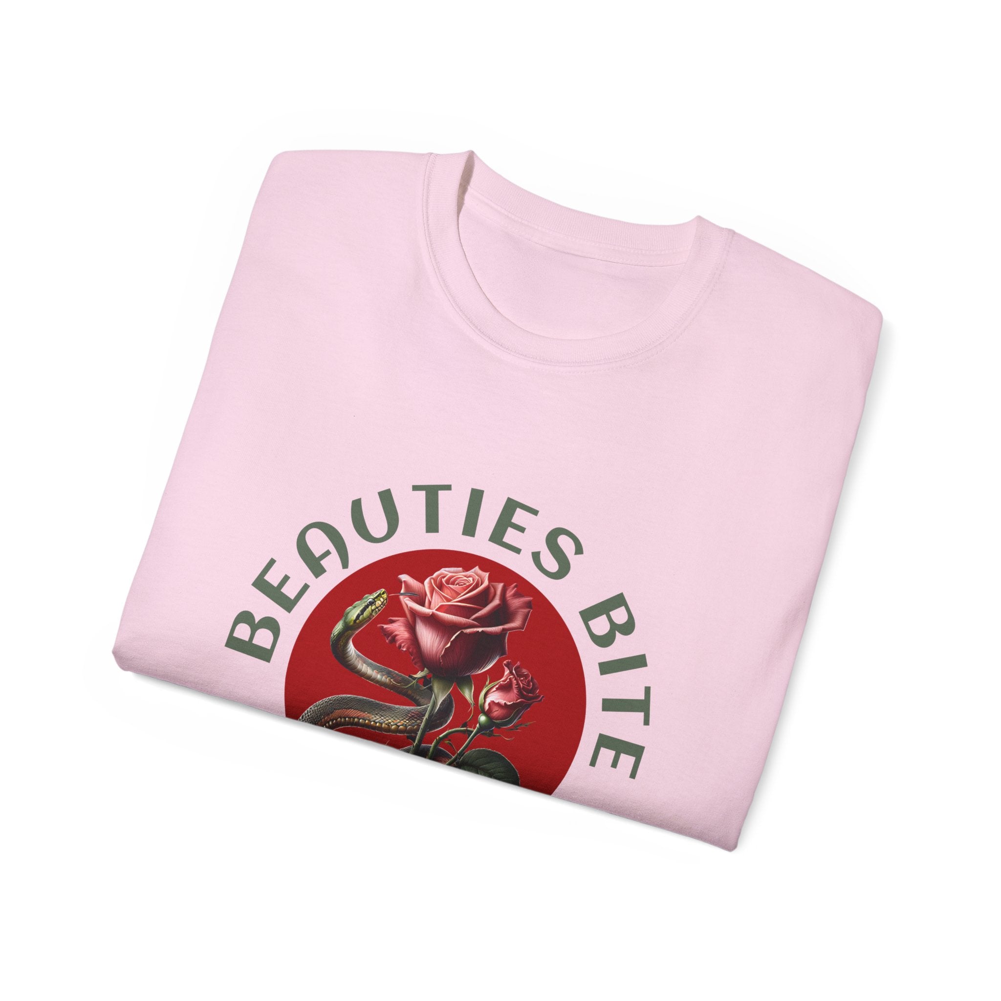 Beauties Bite - Unisex Cotton Tee (Front) - Damned Threads