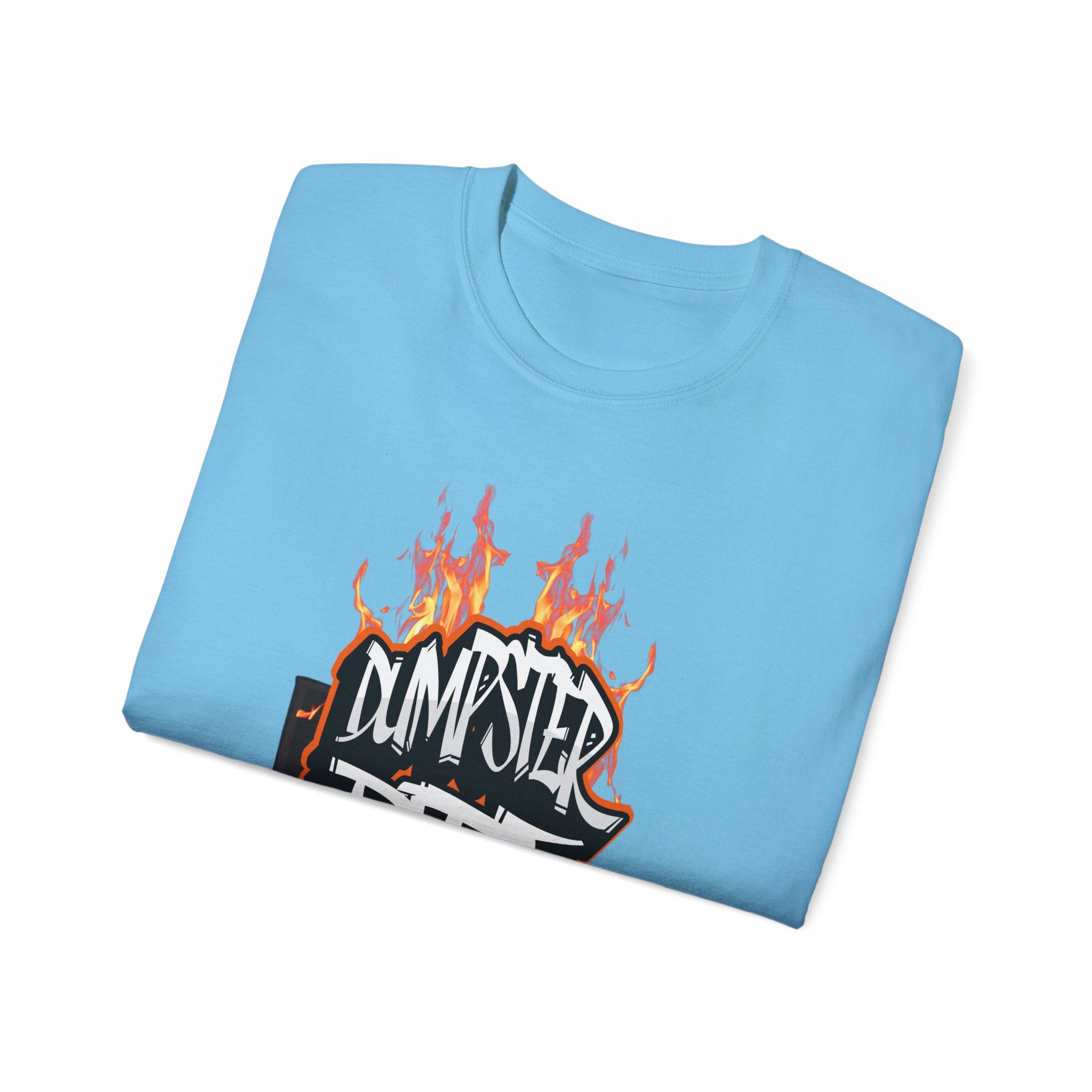 Dumpster Fire - Unisex T-Shirt (Front) - Damned Threads