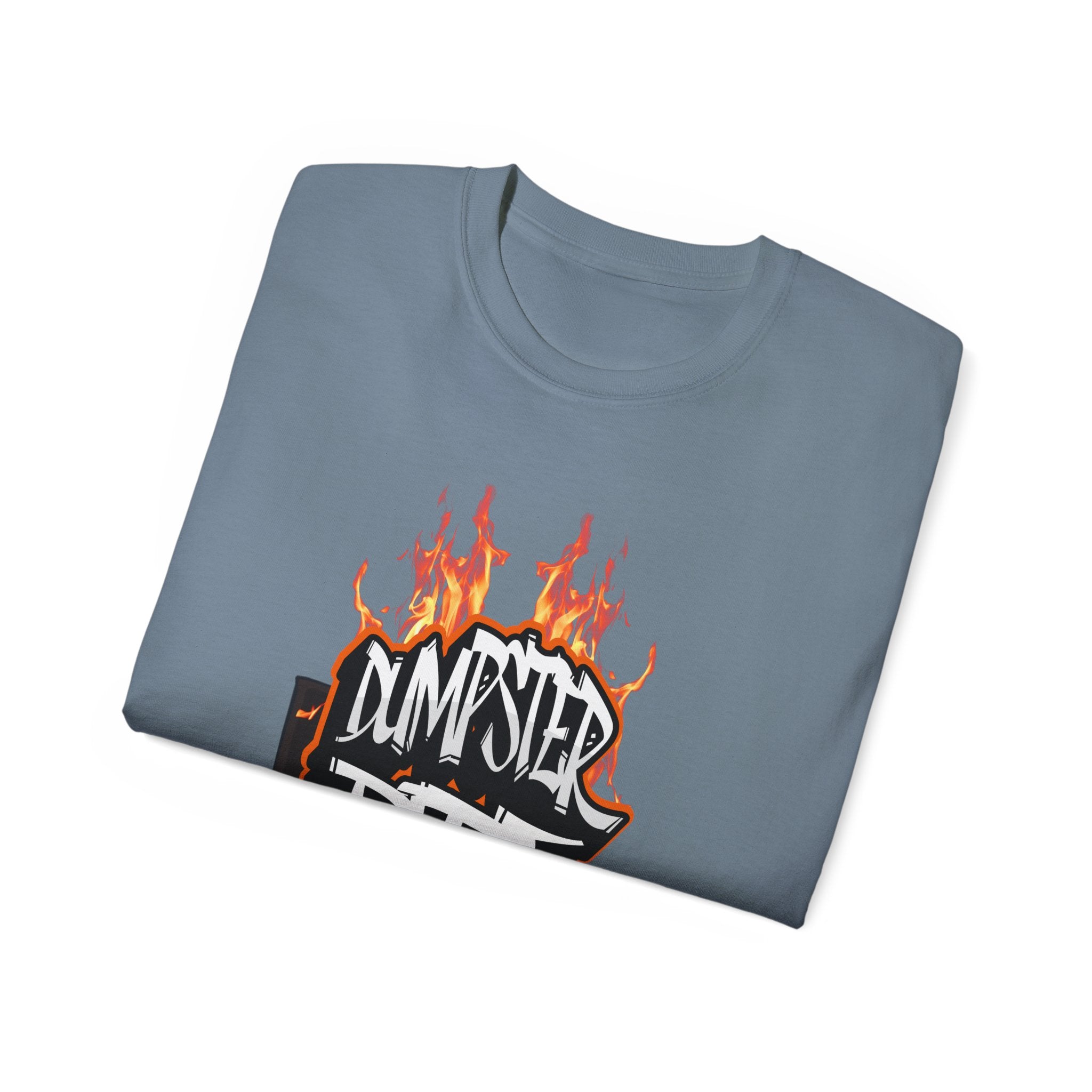 Dumpster Fire - Unisex T-Shirt (Front) - Damned Threads