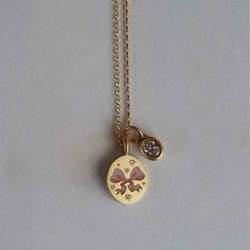 18K Gold Inlaid Zirconia Necklace With Personality Trait Design - Damned Threads