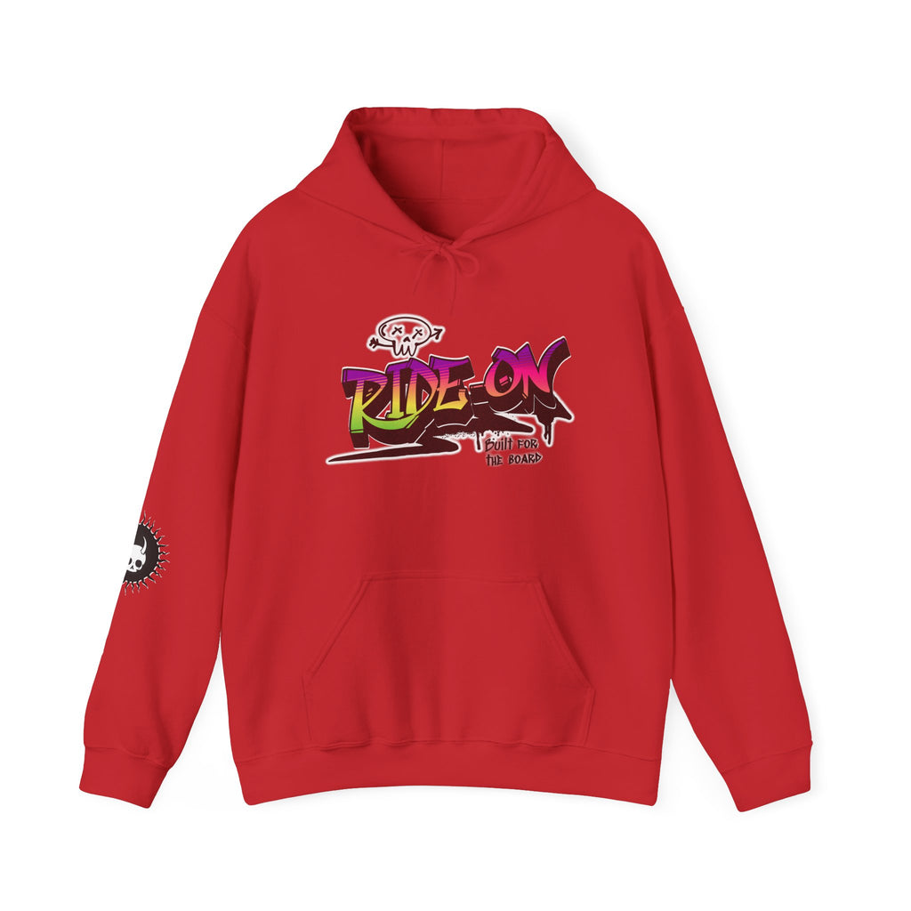 Ride-On - Unisex Heavy Blend™ Hooded Sweatshirt (Front) - Damned Threads