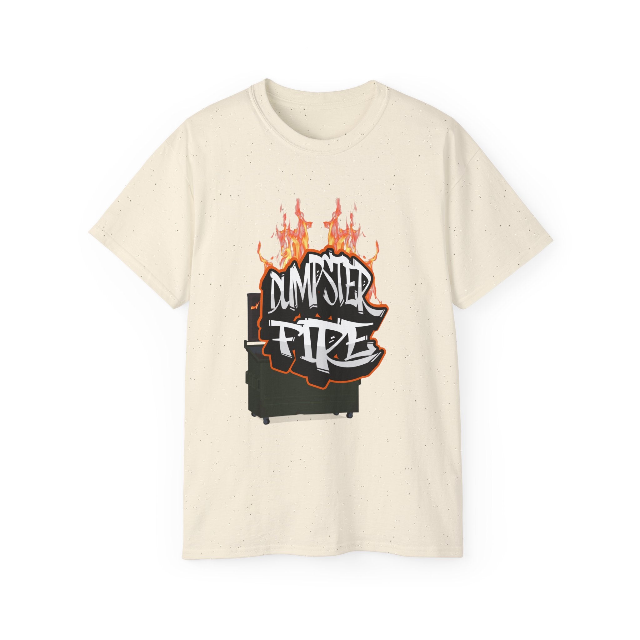 Dumpster Fire - Unisex T-Shirt (Front) - Damned Threads